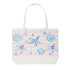 Original Bogg Bag - Pink Stripes & Blue Shells
