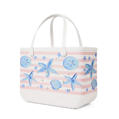 Original Bogg Bag - Pink Stripes & Blue Shells