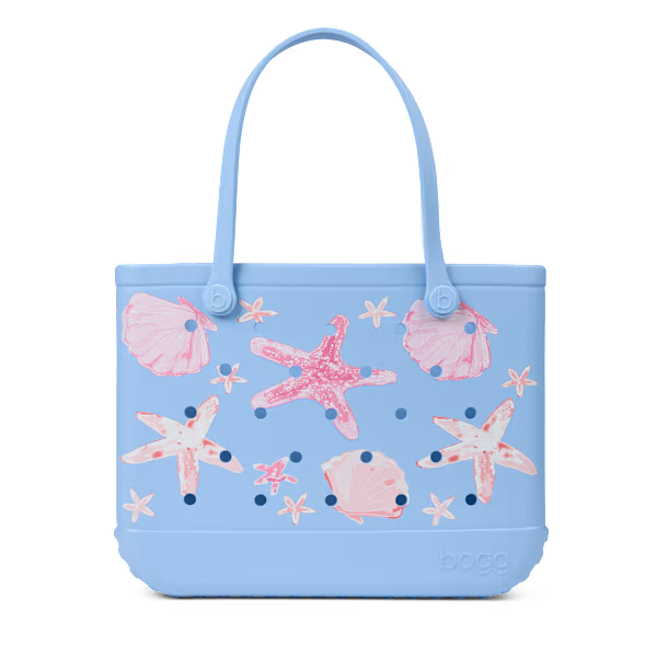 Original Bogg Bag - Carolina Blue Shells and Starfish