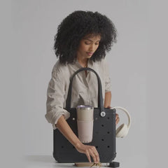 Tiny Tote Keychain - For Shore White